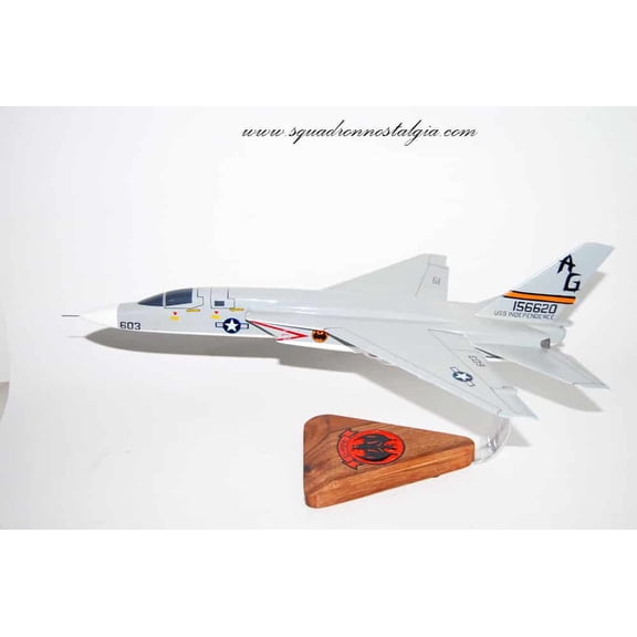 RVAH-13 Bats RA-5C (USS Independence) Vigilante Model, 1/50th (18") Scale, Mahogany, Navy
