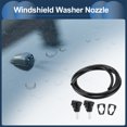 thumbnail image 2 of Unique Bargains Windshield Washer Nozzle Front With 1.2 Meter Fluid Hose No.4805742AB for Dodge Grand Caravan 2008-2020 Black White, 2 of 7