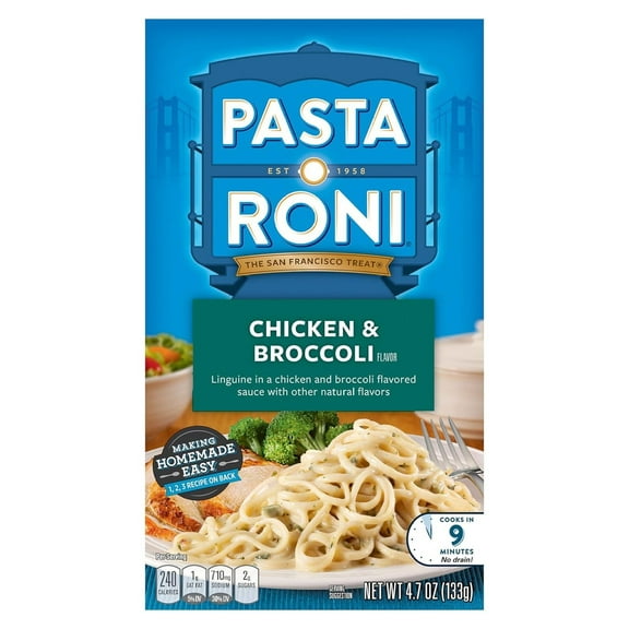 DJWCB Chicken & Broccoli Linguine Mix 4.7 Ounce (Pack of 12 Boxes)