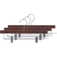thumbnail image 2 of INTERNATIONAL HANGER Rubber Coated Walnut Wood Pant Hanger, 50 Pack, 2 of 3