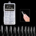 thumbnail image 1 of 100PCS Fake Nails Tips Clear Acrylic Nail Tips Full Cover Half Cover False Nail Artificial, 1 of 7