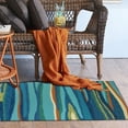 thumbnail image 2 of Homefires Rugs Ocean Waves Rug in Blue, 2 of 2