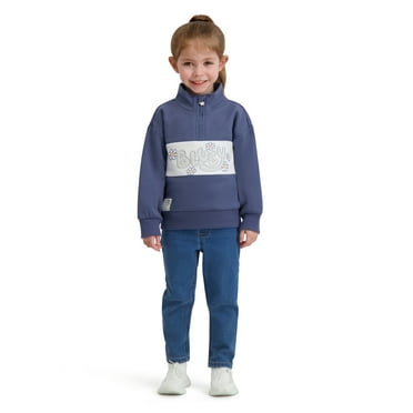 Bluey Toddler Girls Quarter Zip Top, Sizes 12 Months - 5T
