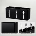 thumbnail image 6 of Kitchen Utensil Holder for Countertop, 3-Compartment Cutlery Organizer Caddy for Spoons and Forks, Silverware Holder for Cabinet and Dining Room White, 6 of 6