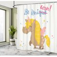 thumbnail image 5 of Ambesonne Unicorn Shower Curtain, Funny Words Vivid, 69"Wx84"L, Multicolor, 5 of 5