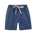 thumbnail image 5 of MKOSPLRT 2 Pack Summer Shorts for Girl High Elastic Waist Workout Shorts Solid Baggy Linen Shorts Casual Wide Leg Shorts with Pocket, 5 of 9
