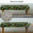 thumbnail image 5 of POLERO Christmas Tree Sretch Bench Covers Slipcover Color Lights Print Dining Bench Cover with Elastic Band Home Decoration Washable Rectangle Piano Chair Cover for Dining Room, Living Room, Garden, 5 of 7