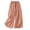 Orange, variant on Women's Culottes Cozy Breathable Cotton Linen Palazzo Trousers Drawstrings High Elastic Waisted Wide Leg Pants Beige XL