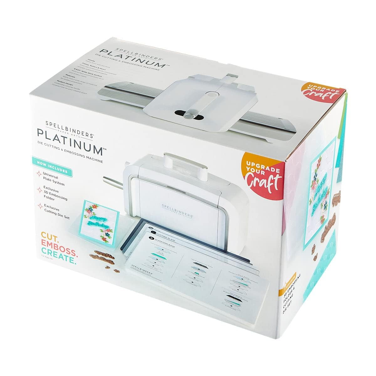 Spellbinders Platinum Cut & Emboss Machine - with Universal Plate System, die set and folder