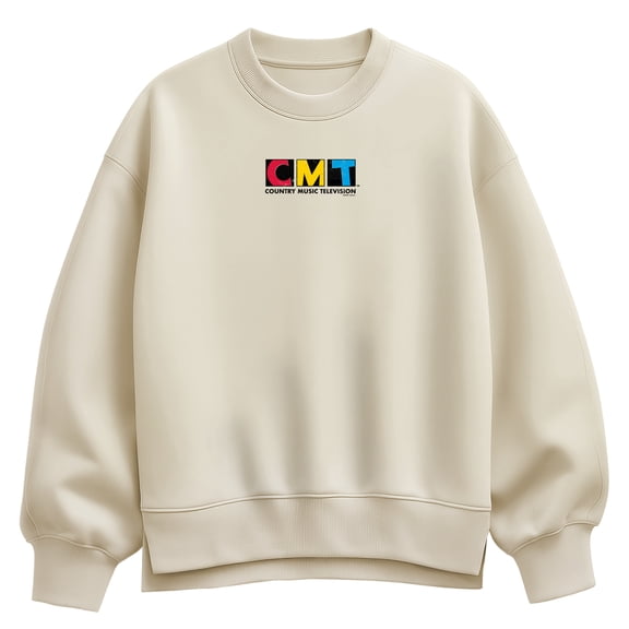 CMT - Stamp Logo - Women's Oversized Fleece Crew Sweatshirt