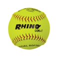 thumbnail image 1 of Champion Sports SB112L 12 Po. Couverture en Cuir Liège Softball, Jaune Optique & Rouge, 1 of 9