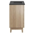 thumbnail image 3 of Sink Vanity Cabinet, Black Natural, Melamine Wood , Hotel Bedroom Bathroom, Modern Contemporary HB36127, 3 of 11