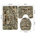 thumbnail image 3 of Autumn Camo Tree Branches Pattern Bathroom Rugs Sets 3 Piece,Toilet Cover Set,Absorbent Non Slip Bathroom Mats Sets with U-Shaped Contour Rug Toilet Rug Set, 3 of 5