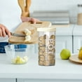 thumbnail image 4 of Frascos sellados para la cocina con tarros graduados para almacenar cereales y granos Cajas para almacenar alimentos y refrigerios para el hogar Frascos transparentes para almacenar Akmoler, 4 of 9