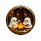 thumbnail image 2 of Decoraciones de Halloween, adornos de Halloween, regalos de Halloween, decoración colgante de escena de Halloween, lindo colgante de dos pequeños fantasmas asando fantasmas, 2 of 6