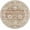 Dusty Pink, Ivory, Pale Blue / Kaongkod, variant on Hauteloom Kaongkod Farmhouse Damask Living Room, Bedroom Area Rug - Oriental Transitional - Pink, Cream, Brown - 7'10" Round