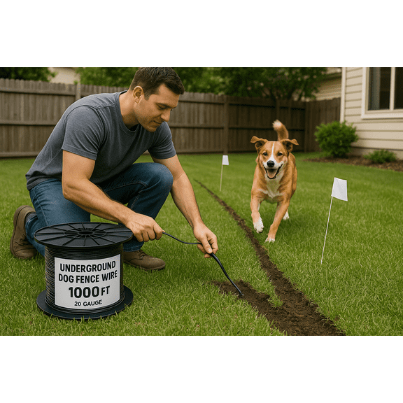 Essential Pet Dog Fence Wire 20 Gauge 1000ft Heavy Duty Underground Electric