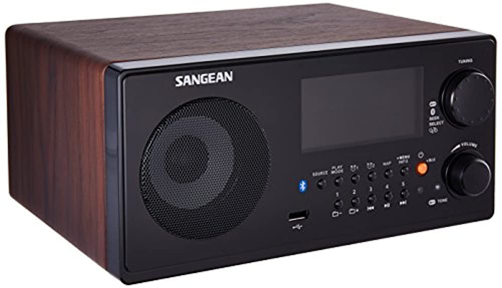 Black Sangean WR22BK AM/FMRDS/Bluetooth/USB TableTop Digital Tuning