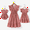 1#Pink, variant on PatPat Family Matching Dresses Pink Kids Girl 8-9T Mommy and Me Allover Print Ruffle-sleeve Belted Flowy Dresses