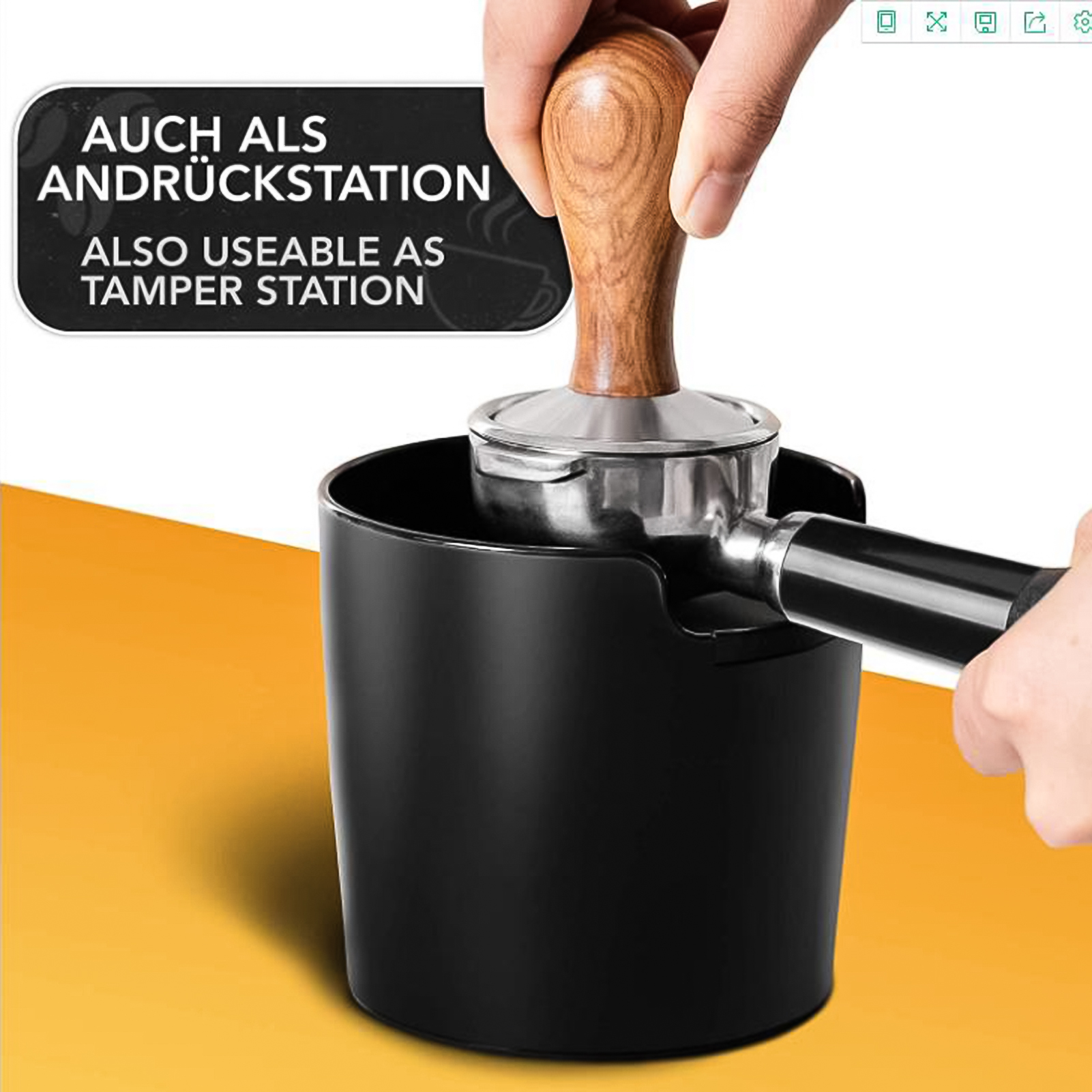 Fogcroll Coffee Knocking Box ShockAbsorbent with Removable Knock Bar