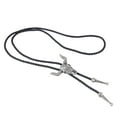 thumbnail image 3 of EHJRE Ox Head Charm Pendant Bolo Bola Tie Western Cowboy Rodeo Leather Necktie Tie - Antique, 3 of 5
