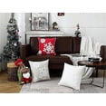 thumbnail image 4 of Fundas de almohada de invierno de Papá Noel con copos de nieve bordados, suaves, gruesas, cuadradas y sólidas, paquete de 2, 18 x 18 pulgadas, 4 of 4