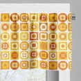 thumbnail image 3 of Ambesonne Floral Valance Pack of 2, Cubes Squares Geometric Art, 42"X12", Orange Mustard, 3 of 5