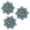 # 3 Blue and Gold, variant on Metal Flowers Wall Decor Black And Art Decorations Hanging 3 Pc Rustic Modern Flsculpture Accent Artwork Indoor Outdoor For Bathroom Kitchen Bedroom Living Room Patio Porch 10 Inch
