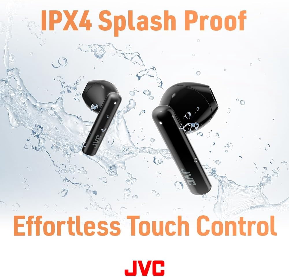 JVC Lightweight True Wireless Earbuds with 12mm Driver Unit, Bluetooth 5.1, Single use, IPX4, Long Battery Life (up to 30 Hours)