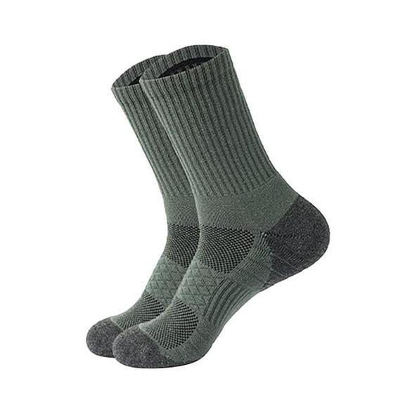LWNYDPLSD Sneaker Socks for Women Wool Hiking Socks for Men Women Wool Socks with Cushion for Camping Hunting Work Ankle Running Socks Green One Size