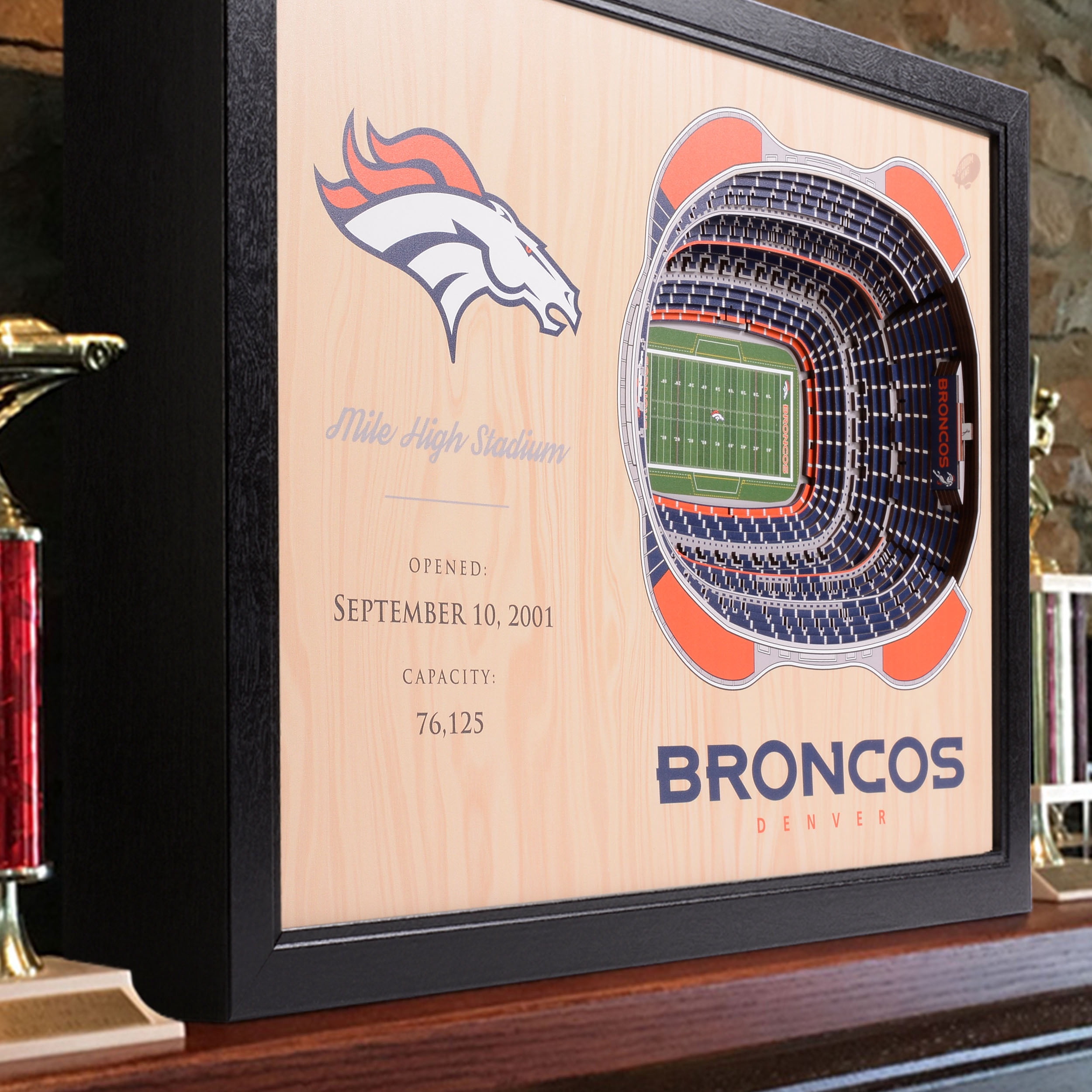 YouTheFan NFL Denver Broncos 25-layer Stadiumview Wall Art
