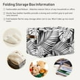 thumbnail image 6 of FREEAMG Black Palm Leaf Outline Storage Basket, Durable Canvas Organizer With Handles Large Collapsible Storage Bins Boxes for Home Office - 2 Pack, 6 of 7