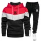 thumbnail image 2 of Nuevos conjuntos para hombre, Sudadera con capucha y pantalones con cremallera para primavera y otoño, chándal informal de 2 piezas, traje deportivo para correr y trotar de marca para hombre, 2 of 5