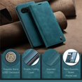 thumbnail image 4 of CaseMe Leather for Google Pixel 10A Case, Flip Wallet Leather Case with Card Holder Magnetic Closure Shockproof Kickstand Protective Phone Cases Cover,Blue,For Google Pixel 10A, 4 of 8