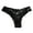 Black, variant on Seamless Lace Thongs for Women T-back Mid Waist Panties Soft Stretchy Bikini Briefs Breathable No Show Underwear