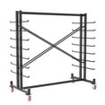 thumbnail image 4 of HOHYN Heavy-Duty Mobile Lumber Rack & Pipe Rack | 8-Bin Storage System with 2,000 LB Load Rating​ | Industrial Rolling Platform Base, Fork Pockets & Locking Casters, 4 of 8