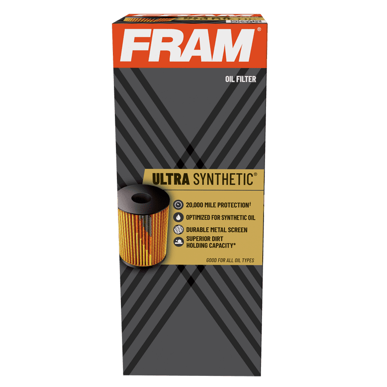 2 pack) Fram ultra synthetic oil filter, xg9972 