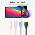 thumbnail image 4 of Cable for Type C to Type C (5FT /1.5M) 3A PD Fast Charging Thick TPE Cable Charger Data Transfer Cord for Android /ios /Type-C [Type C - Type-C] Pink, 4 of 8