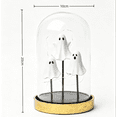 thumbnail image 6 of Halloween Eolstice Ghost Glass Cloche Night Light, 3 Mini Figurine Light Up Dome Lamp, Cute Spooky Tabletop Centerpiece for Home Room Festival Party Fireplace Indoor Desktop Decoration, 2PC, 6 of 9