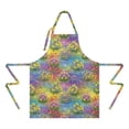 thumbnail image 2 of Pioneer Flower Floral Print Pattern Apron for Women and Men, Cotton Linen Waterproof with Pockets, Adjustable, 33x27 Inch for Kitchen, Gardening, BBQ, Salon, 2 of 6