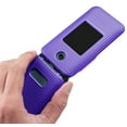 thumbnail image 3 of Case for Cingular Flip 4 (U102AA) / Cricket Debut Flip 2020 (U102AC) Case, Nakedcellphone Protective Hard Cover with Grid Texture - Purple, 3 of 10