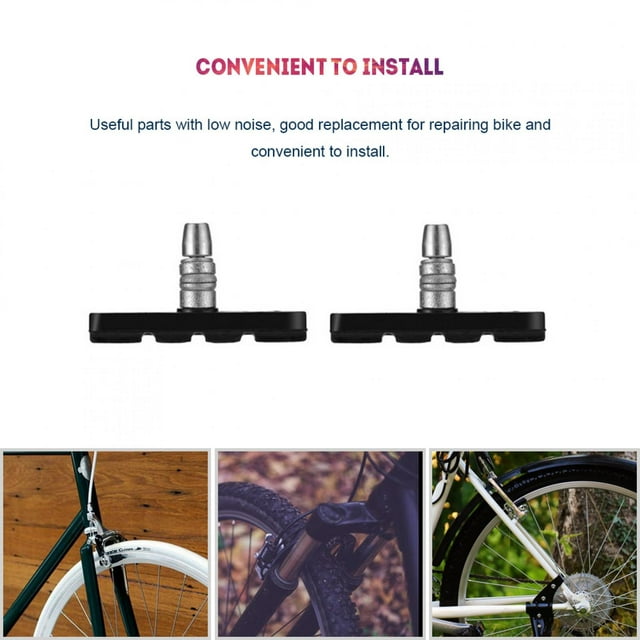 Bloc de Frein de Vélo, Bloc de Frein en Caoutchouc Résistant à l'Usure 1 Paire de Plaquettes de Frein de Vélo Pièces de Réparation pour Vélo de Montagne pour Vélo de Route