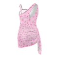 thumbnail image 5 of Tutolipy Strawberry Pattern Design Girls One Piece Swimsuit, Adjustable Strap Girls' One Piece Swimsuit with Cover Up for Teens, Quick Dry 15-16 Years Old, 5 of 10