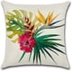 thumbnail image 3 of Fundas de cojín decorativas para exterior, 45 x 45 cm, diseño de plantas tropicales y flamencos, impermeables, juego de 4, 3 of 4
