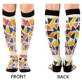 thumbnail image 4 of FORMRS Womens Knee High Socks Casual Long Thick Travel Daily Wear, 1 Pair, Abstract Triangles, 4 of 6