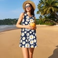 thumbnail image 3 of Fotbe Daisy Floral Vestido de Verano sin Mangas para Mujer – Vestido Midi Línea A, Estilo Camiseta Floral, Vestido Playero Casual y Fluido, 3 of 7