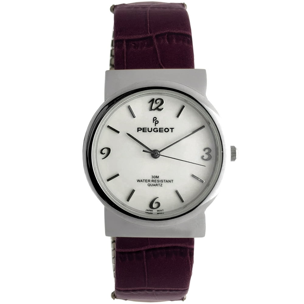 Peugeot - Peugeot Women Easy Reader Wrist Watch with Expandable Leather
