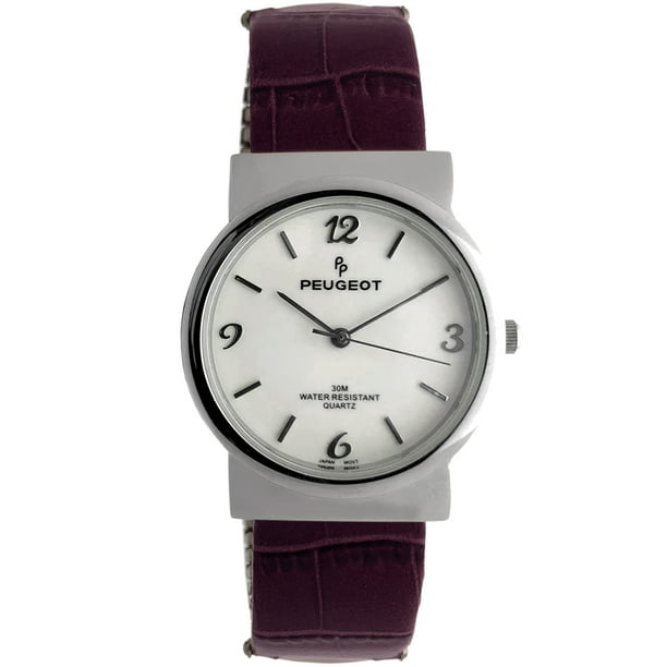 Peugeot - Peugeot Women Easy Reader Wrist Watch with Expandable Leather