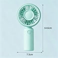thumbnail image 3 of Liamobondopolis Rotatable Handheld Mini Cooling Fan USB Rechargeable, 3 Speed Portable Pocket Fan for Outdoor Beach Travel Commute Office 5.75in, 3 of 9