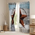 thumbnail image 3 of Manfei Vintage Texas Star Black Out Curtains for Kids Children Teens,Western Theme Curtains Pack of 2 (42x63 Each),Lodge Cabin Bedroom Curtains,Lightweight Room Decor, 3 of 6